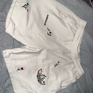 Adidas Cream Floral Shorts
